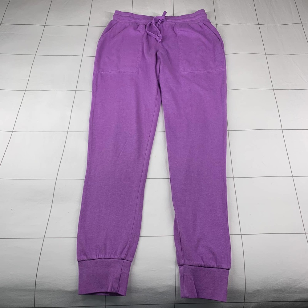 Talulah Pants Womens Medium Purple Jogger Lounge Casual Comfort Stretch Cotton
